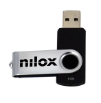 Nilox - Chiavetta USB - 8 GB - USB 3.0 - argento